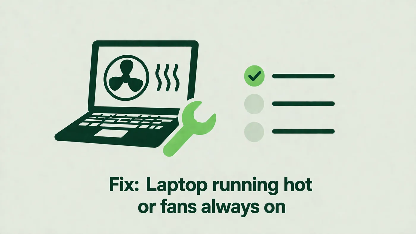 Fix: Laptop running hot or fans always on