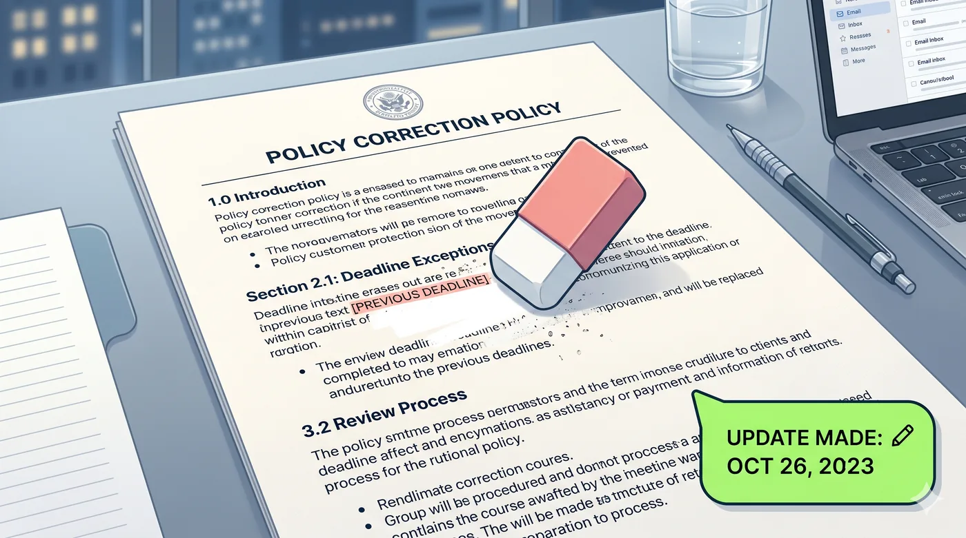 Correction Policy
